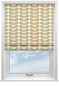 Orla Kiely Two Colour Stem, Warm Grey - Roman Blind